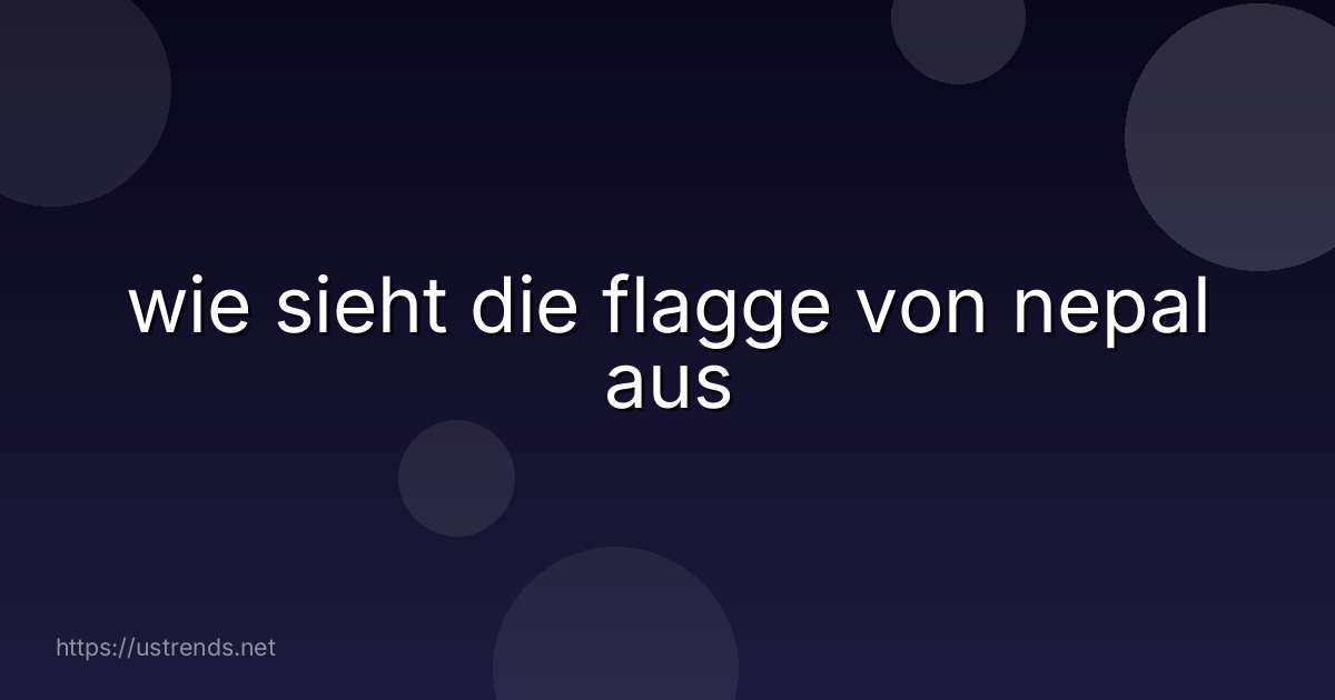 wie sieht die flagge von nepal aus