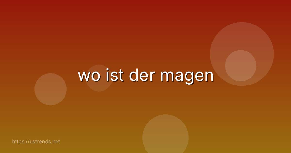 wo ist der magen