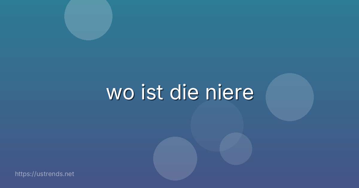 wo ist die niere