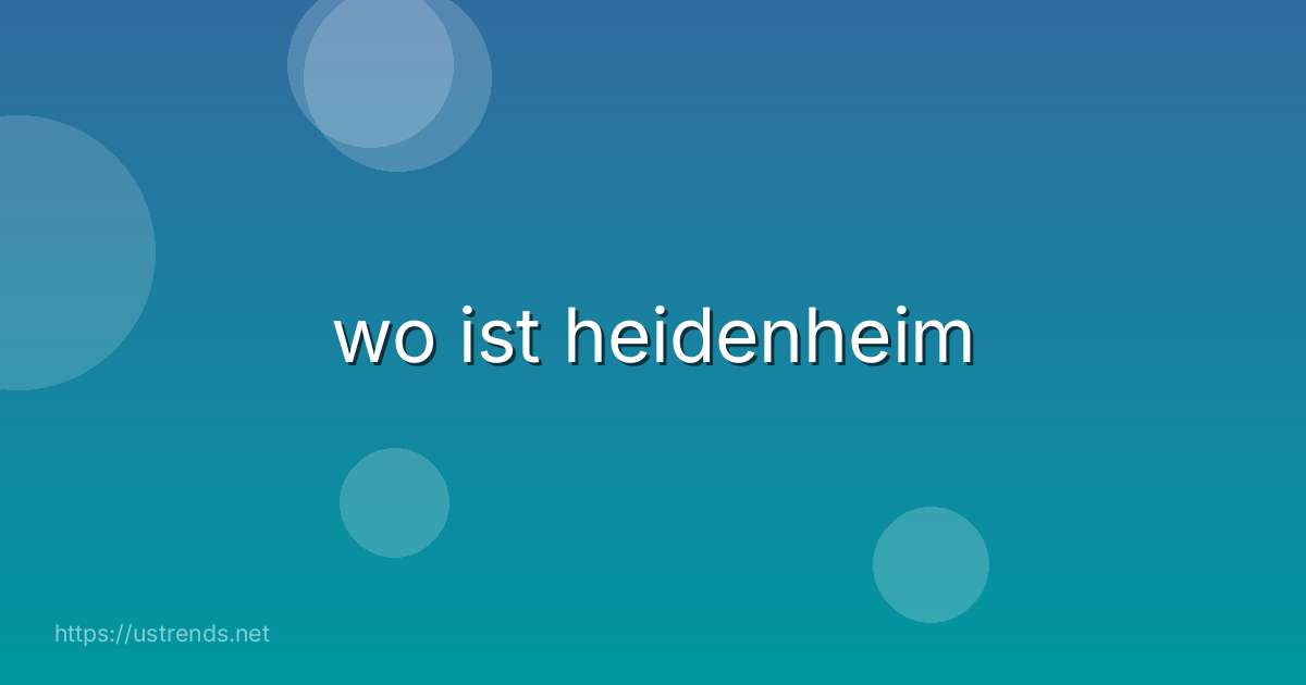wo ist heidenheim
