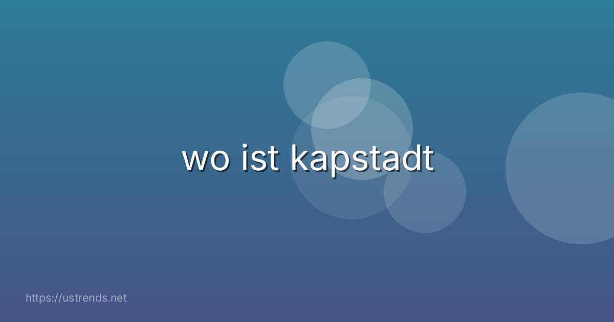 wo ist kapstadt