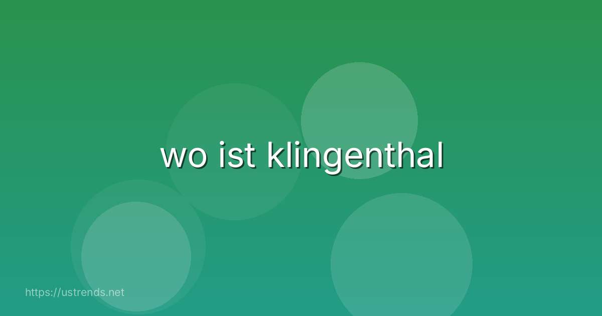 wo ist klingenthal