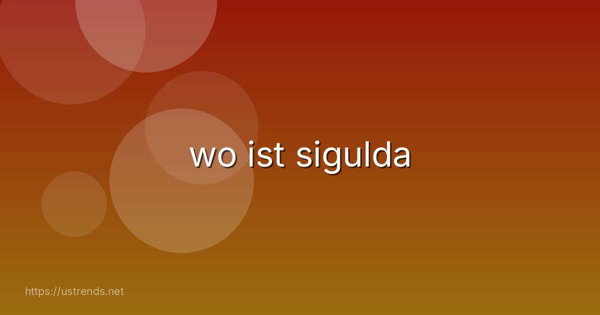 wo ist sigulda