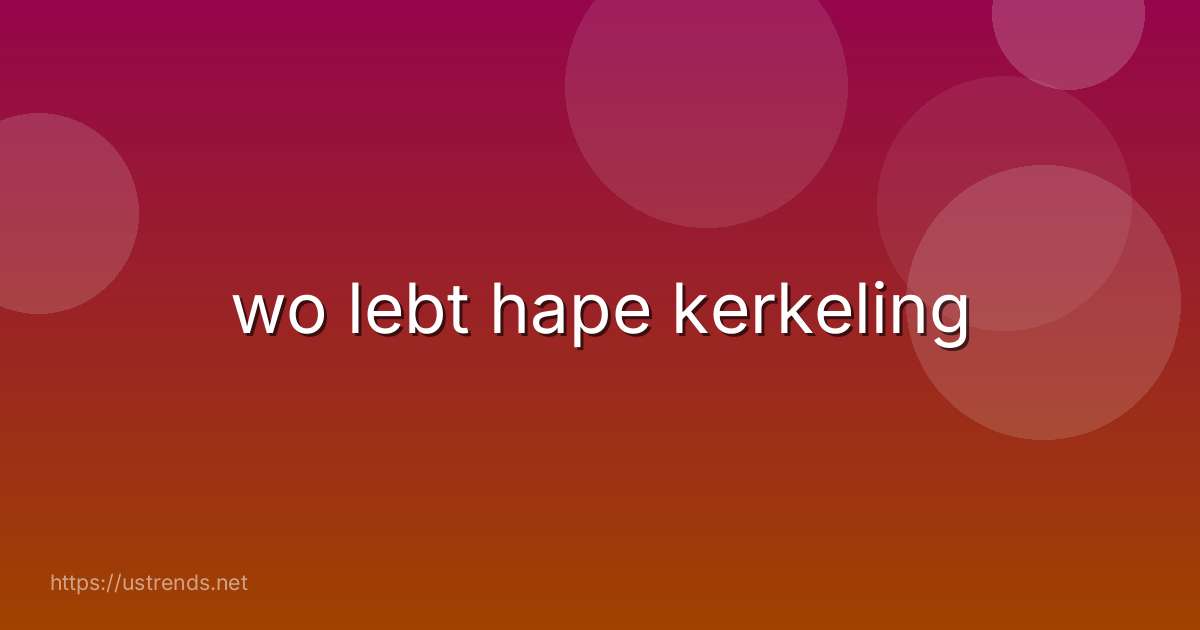 wo lebt hape kerkeling