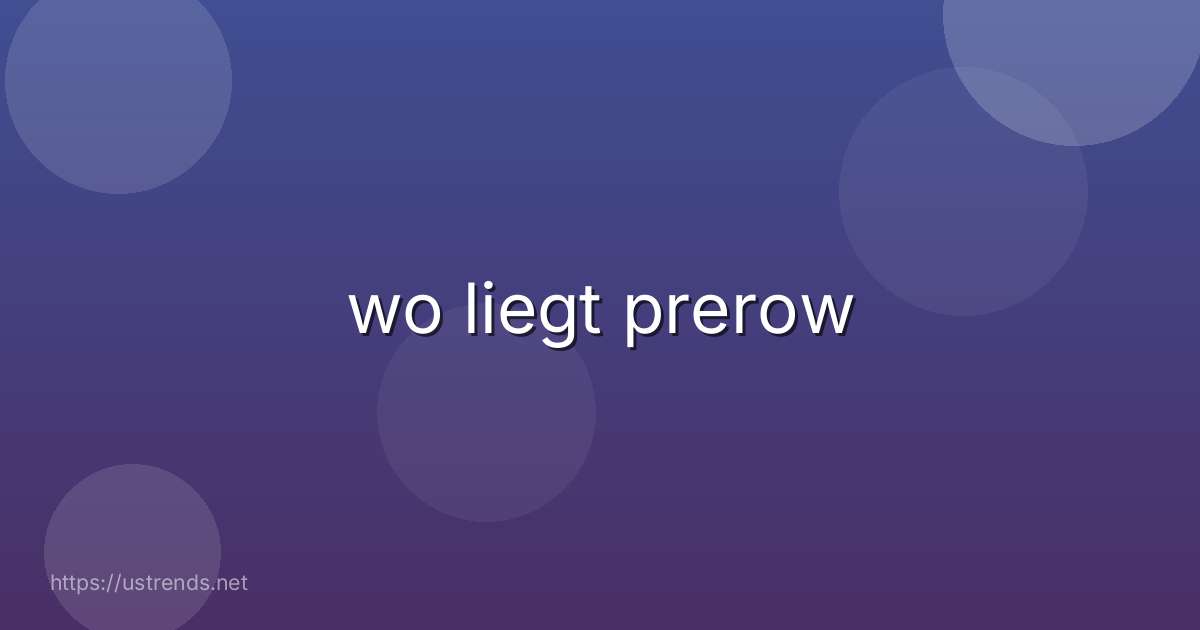 wo liegt prerow