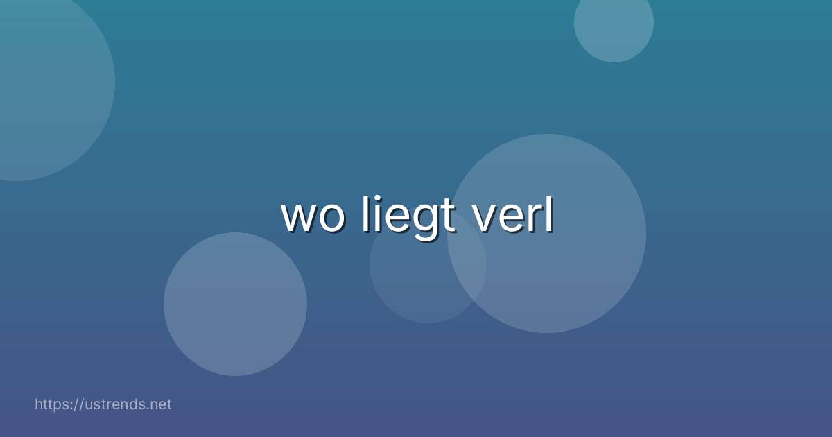 wo liegt verl