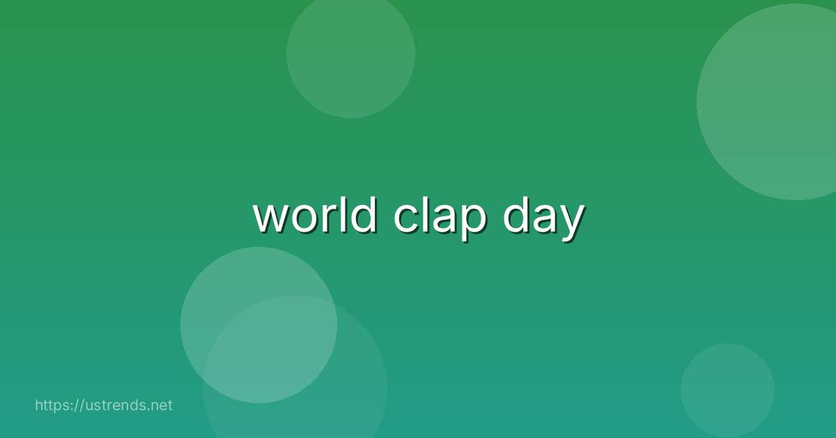 world clap day