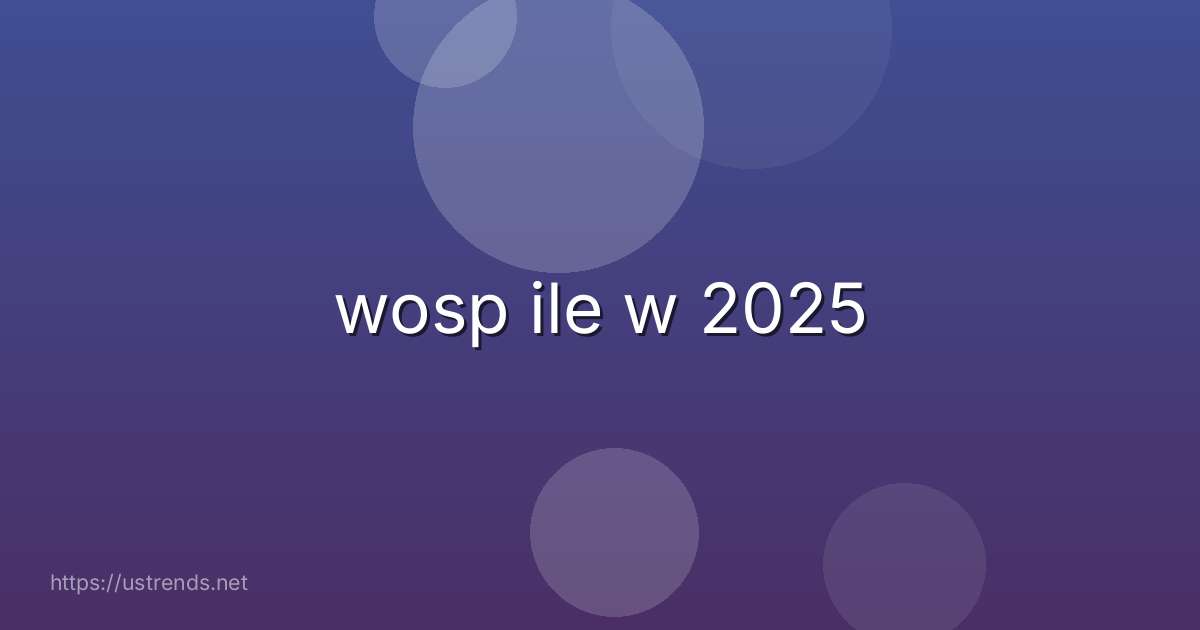 wosp ile w 2025