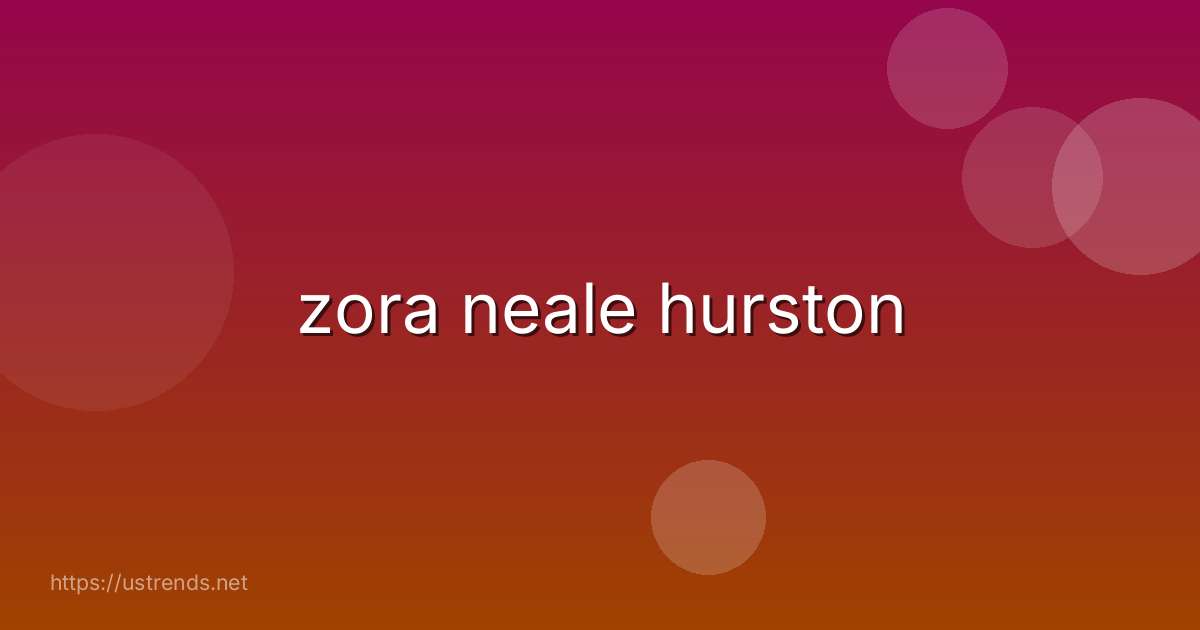 zora neale hurston