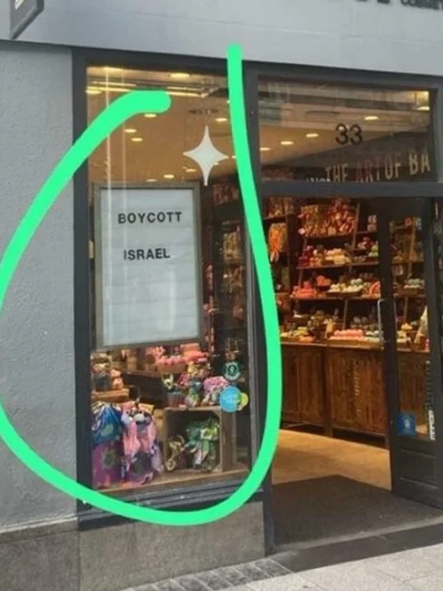 Lush Controversy: Anti-Israel Sign Sparks Outrage Amidst Hamas Attacks